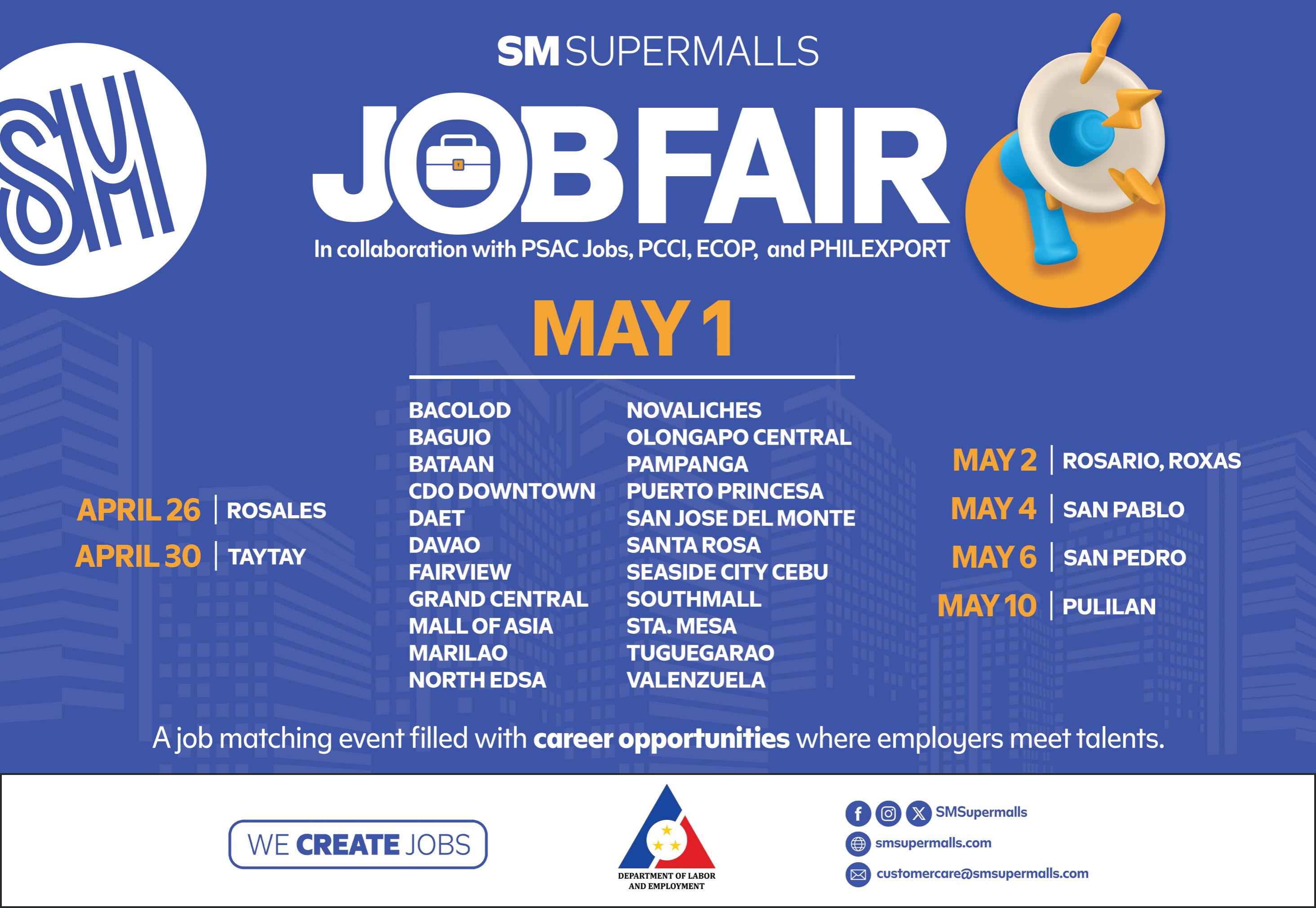 Nationwide SM Supermalls job fair offers on-the-spot hiring.