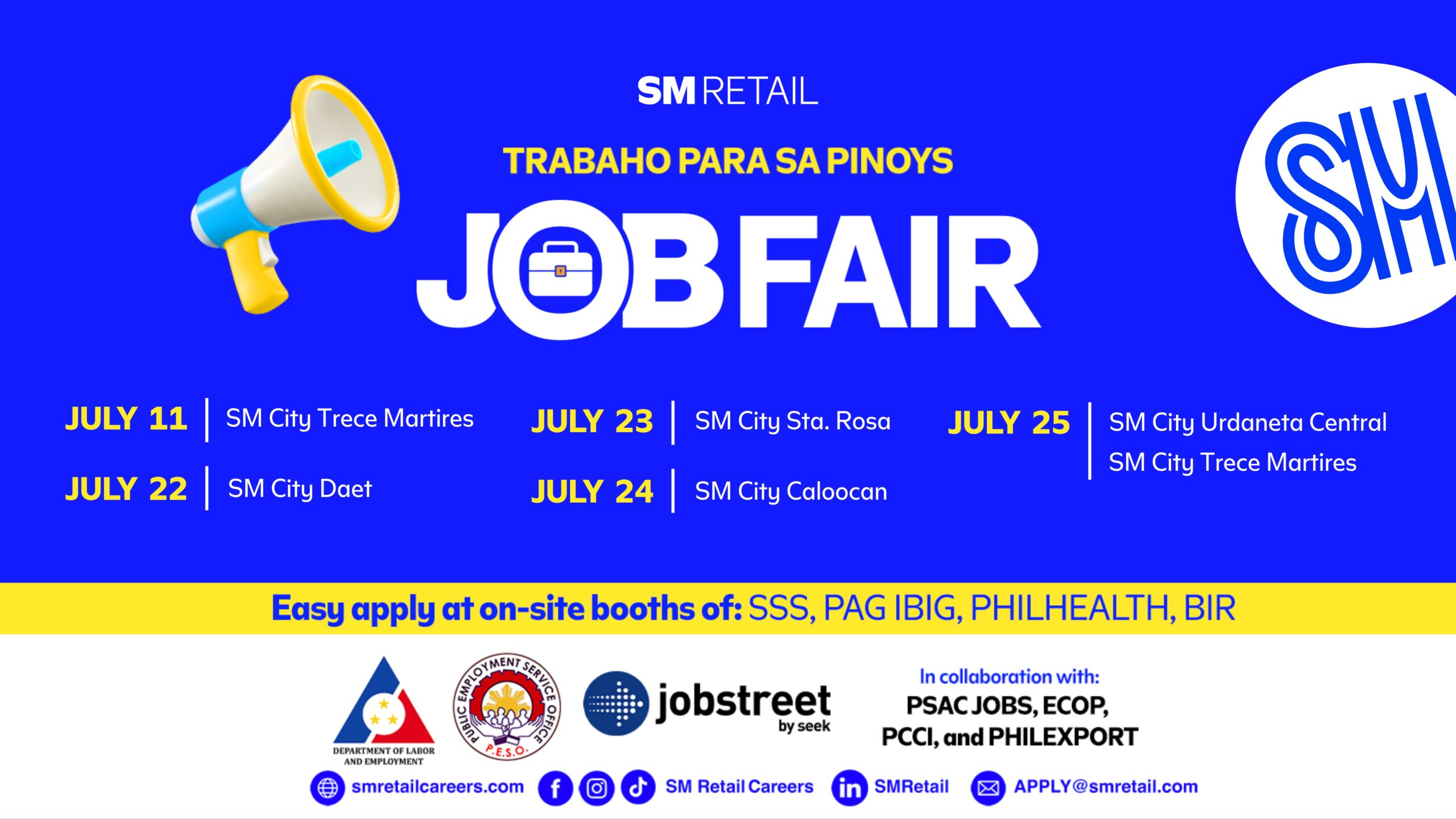 Don’t Miss: SM Retail July 2025 Job Fair Schedules