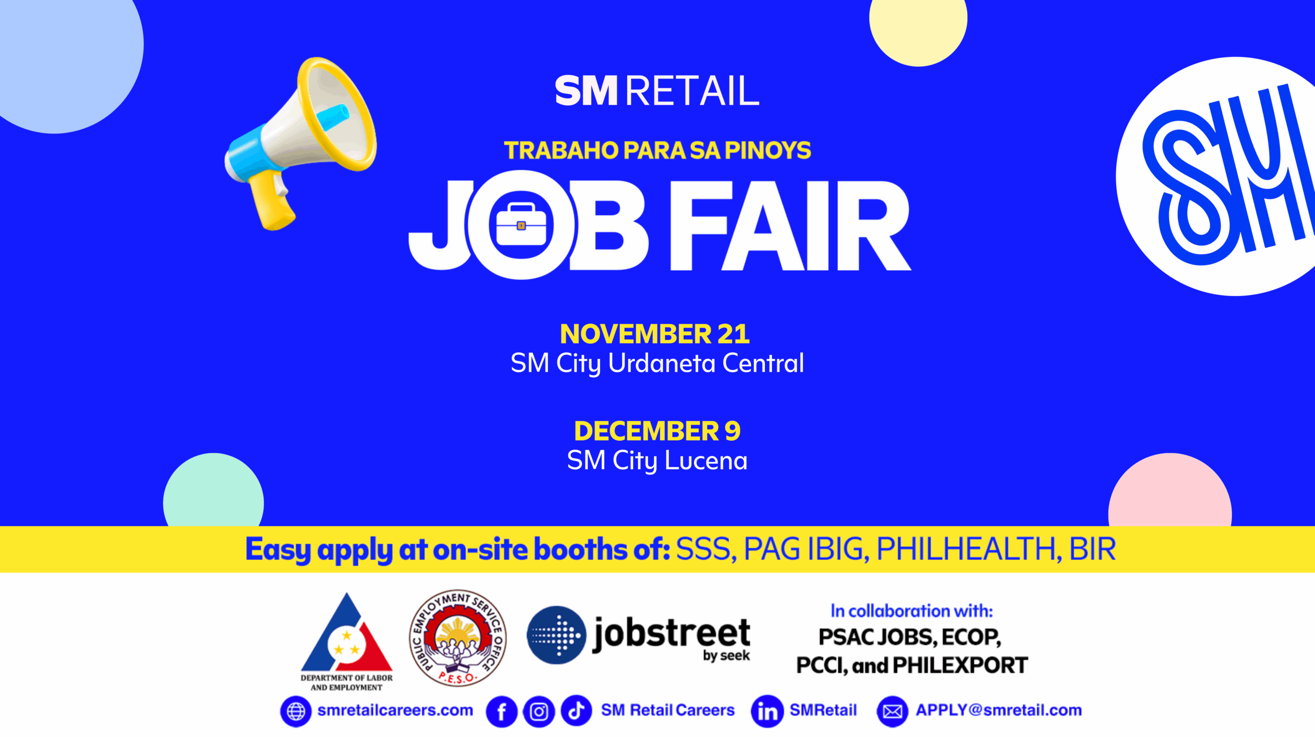 Explore Career Opportunities at SM Retail’s Job Fair this November and December 2025