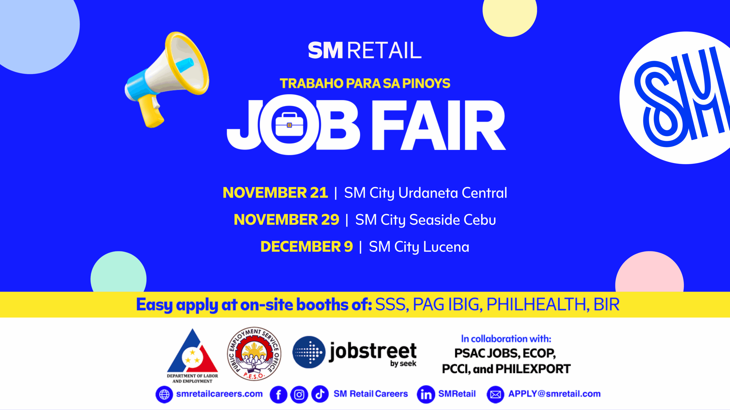 Explore Career Opportunities at SM Retail’s Job Fair this November and December 2025